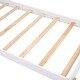 preview thumbnail 7 of 7, Cute Curved Headboard Wooden Platform Bed with Hidden Shelf