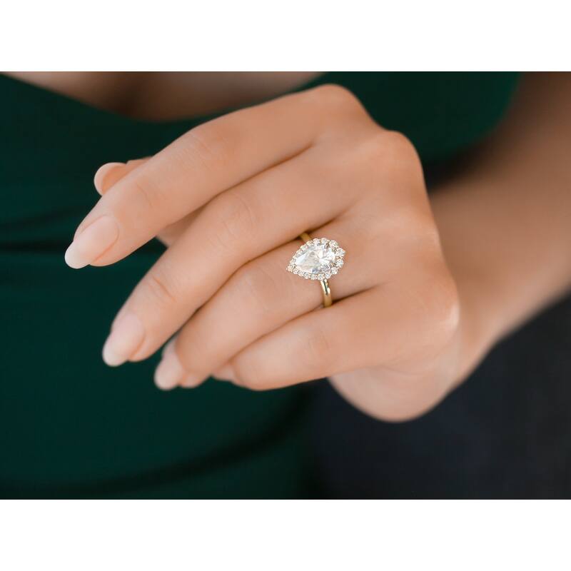 Annello by Kobelli 14k Gold Forever One Phoebe Engagement Ring (DEF/VS, DEF/VS)