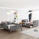 preview thumbnail 1 of 29, Full Bunk Bed with Twin Trundle & Guardrails - Pine Wood Construction Gray