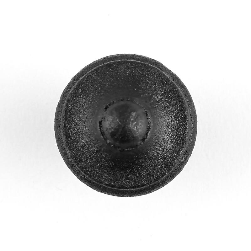 Black Wrought Iron Cabinet Knob 1" Diameter 1 3/8" projection, Screw Included Renovators Supply