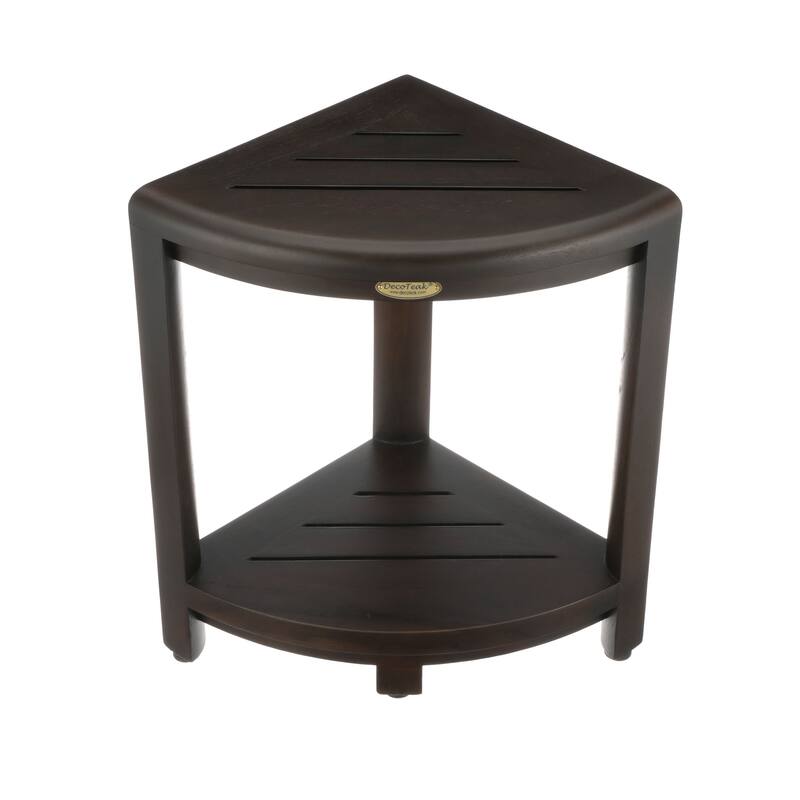 DecoTeakTeak Corner Shower ShelfTeak Corner Shower Shaving Foot Rest