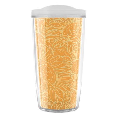 Tervis Sunflower Power Made in USA Double Walled Insulated Travel Tumbler, Classic