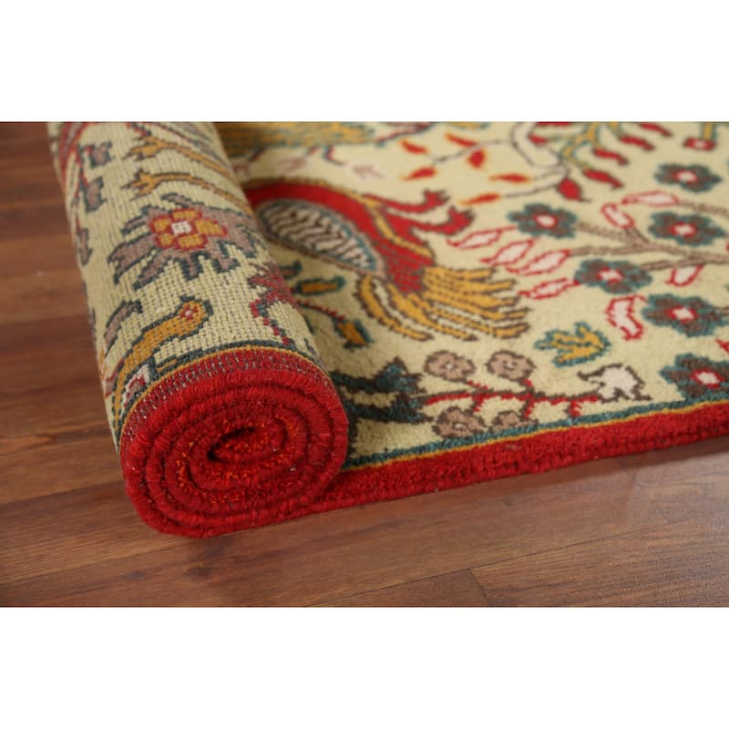 Animals Pictorial Ziegler Oriental Runner Rug Handmade Wool Carpet - 2'6"x 7'11"