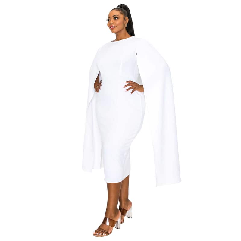 L I V D Women's Plus Size Naomi Cape Dress