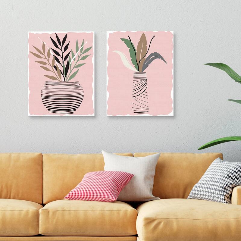 Wired Palm I, Wired Palm II by Daniela Santiago Canvas Art Prints