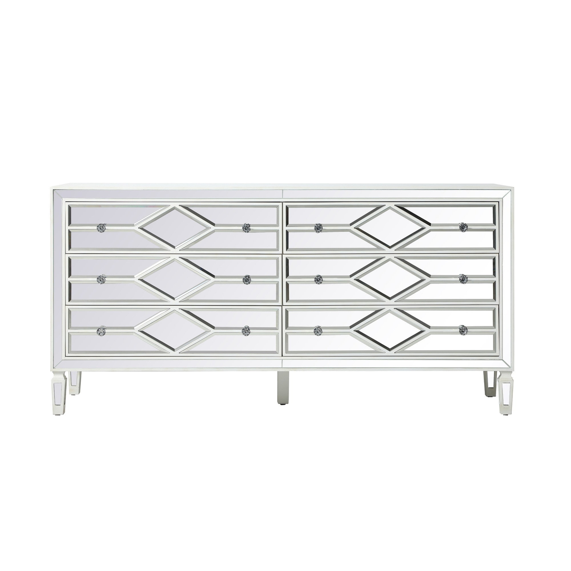 6 Drawer 64" Double Dresser