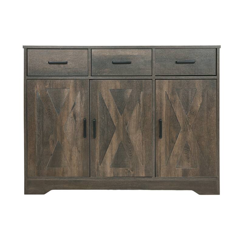 Traditional 3 Drawer Sideboard Storage Cabinet