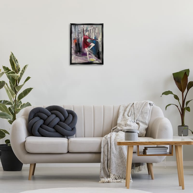 Stupell Ballet on City Street Framed Floater Canvas Wall Art Design By Lucille Lee