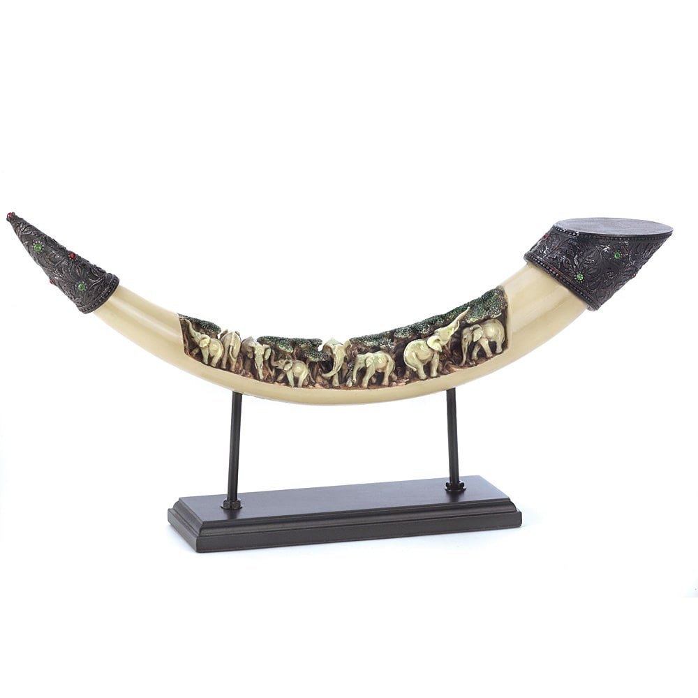 Lucky Elephants Tusk Sculpture Overstock 25892984