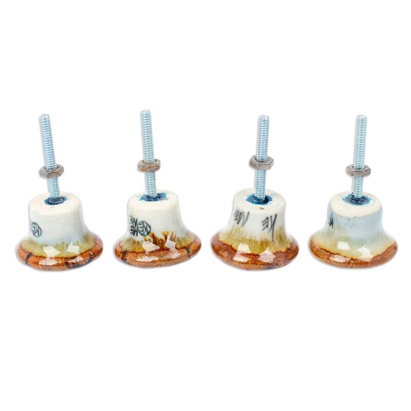 Novica Handmade Hope Energy Ceramic Knobs (Set Of 4)