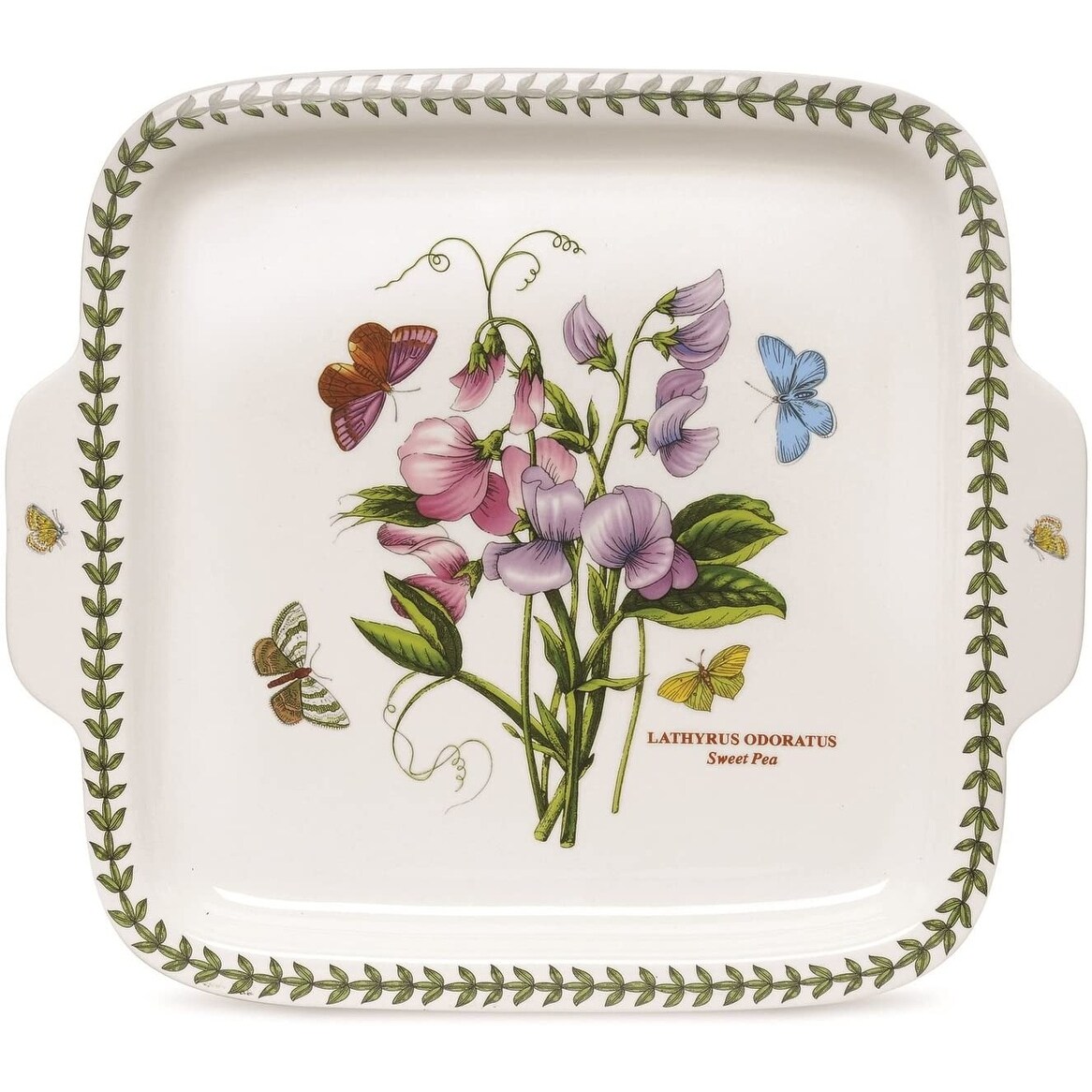 Portmeirion Botanic Garden Handled Square Dessert Dish - 11 in