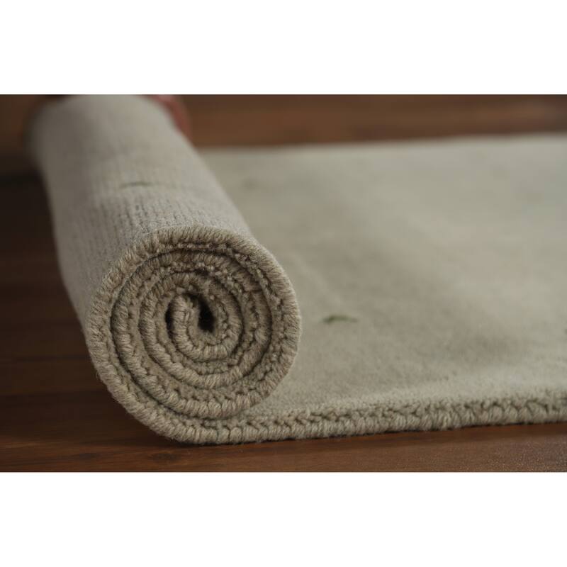 Tribal Gabbeh Indian Runner Rug Hand-Knotted Beige Wool Carpet - 2'8" x 11'5"