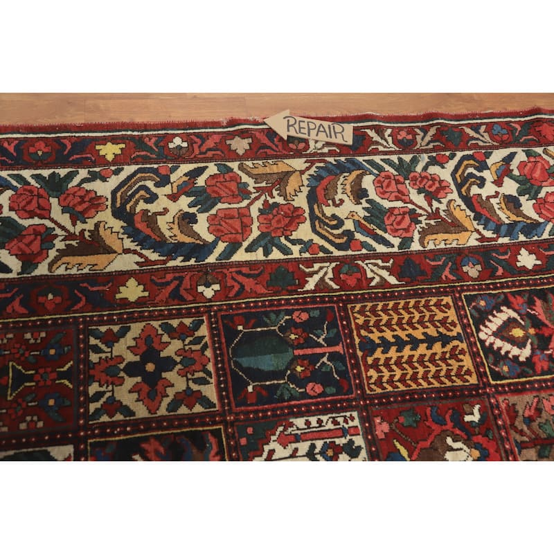 Hand Knotted Oriental 100% Wool Carpet Traditional Geometric Red Bakhtiari Area Rug - 16' 6'' X 10' 9''
