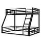 preview thumbnail 5 of 4, Metal Twin XL over Queen Floor Bunk Bed Frame with Noise-Reduced Design
