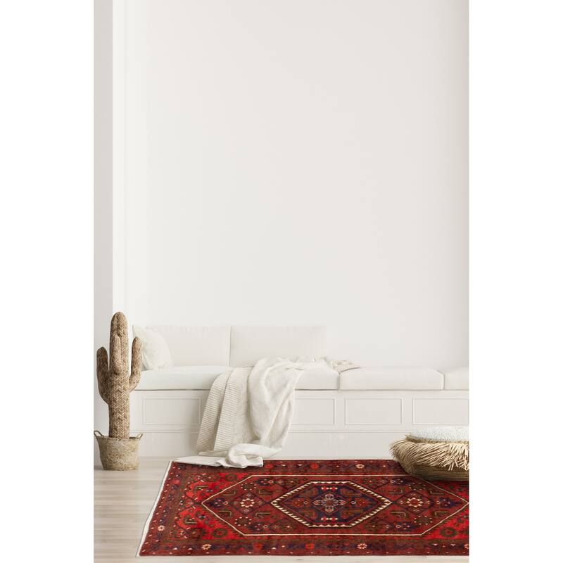 ECARPETGALLERY Hand-knotted Andelz Red Wool Rug - 3'5 x 5'3