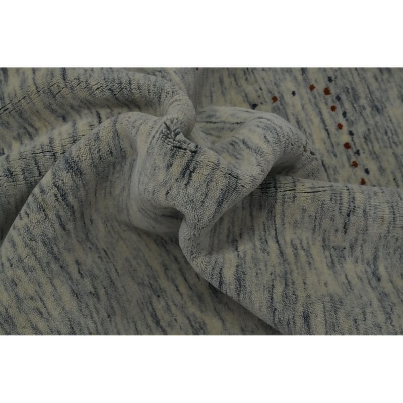 Hand Knotted Oriental 100% Wool Carpet Tribal Animal Pictorial Beige & Ivories Gabbeh Area Rug - 9' 11'' X 8' 3''