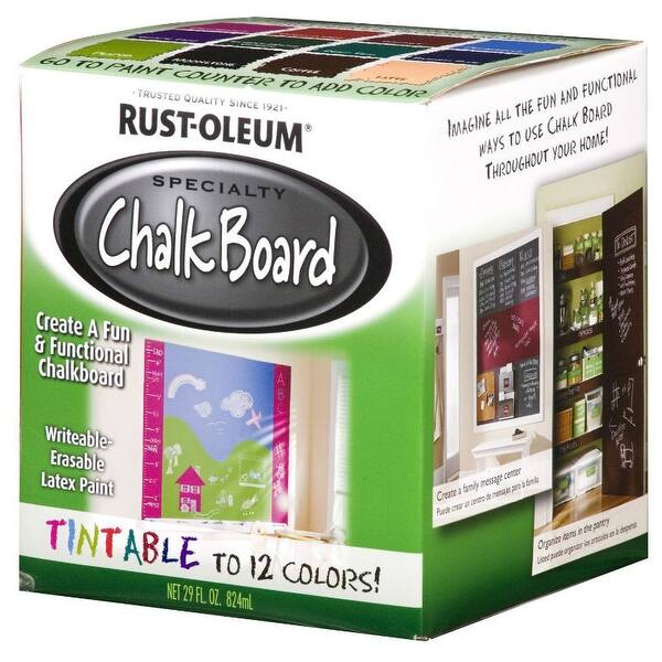 Shop Rust Oleum 243783 Chalkboard Brush On Latex Paint 1 Qt Tint Base On Sale Overstock 25362646