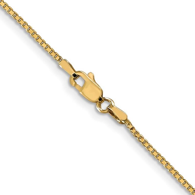 Curata 10k Yellow Gold 1.1mm Box Chain Necklace (Lobster) Options: 16 18 20 22 24 30