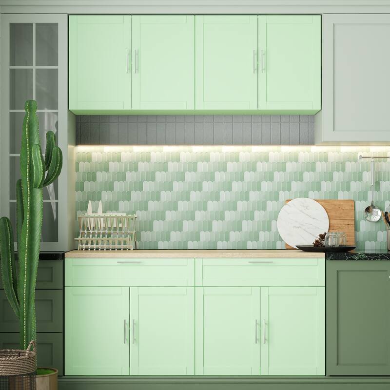 2 Piece 63" Wooden Garage Storage Cabinet Kitchen Sideboard Pantry