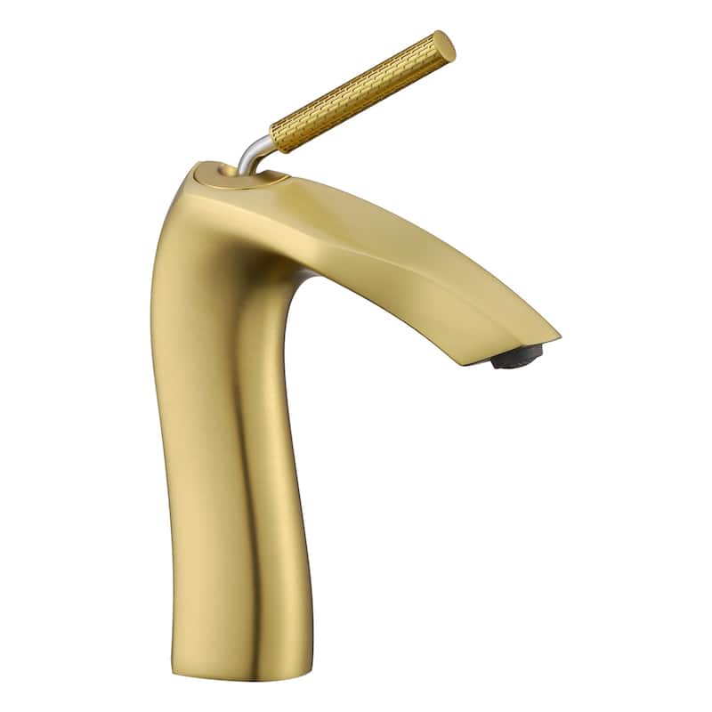 Single Handle Bathroom Vanity Sink Faucet with Ceramic Valve Cartridge and Aerator, Leak Proof, Anti Corrosion, Anti Fingerprint