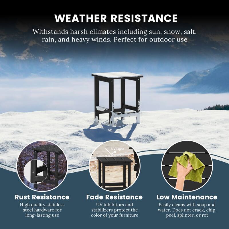 Laguna Hdpe All Weather Outdoor Patio Rocking Chairs With Side Table (3-Piece Set)