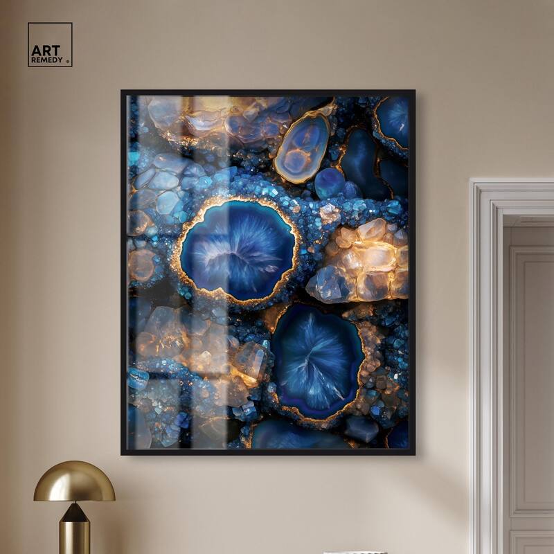 Oceanic Gold Sparkle Shadowbox by Art Remedy