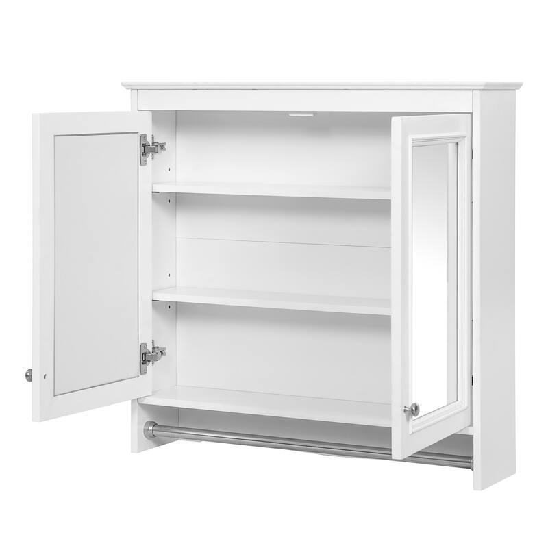 30" 3-in-1 Bathroom Mirror Medicine Cabinet - Wall Mounted with Adjustable Shelves, Soft Close Doors & High-Define Mirror
