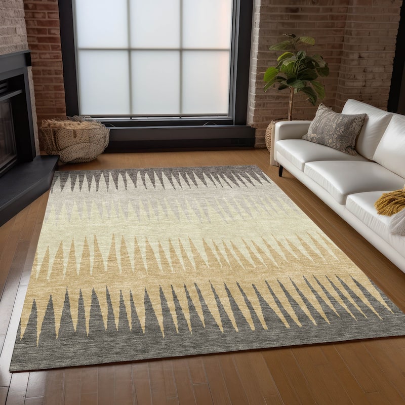 Machine Washable Indoor/ Outdoor Chantille Ombre Contemporary Rug
