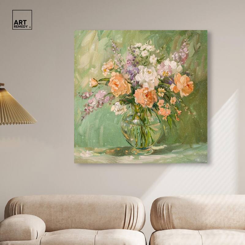 Vase and Greenery Canvas by Art Remedy, Gallery Wrapped