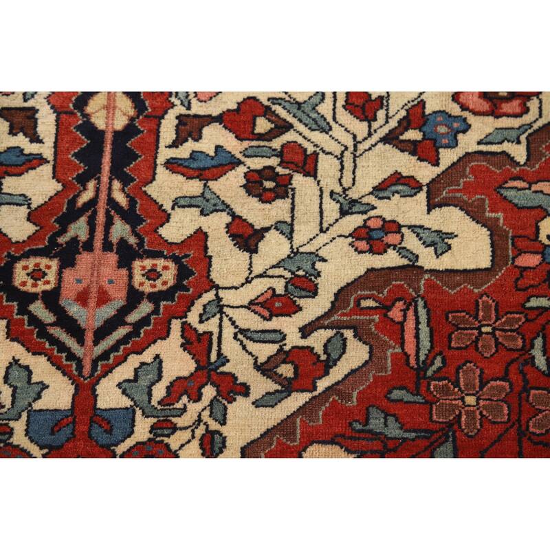 Pre-1900 Antique Sarouk Farahan Persian Rug Hand-Knotted Wool Carpet - 4'3" x 6'2"