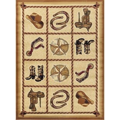Tribes GC_YLS4010 Beige Southwest Area Rug