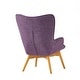 preview thumbnail 21 of 76, Hariata Mid-Century Modern Wingback Fabric Chair/Ottoman Set by Christopher Knight Home