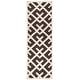 preview thumbnail 95 of 143, SAFAVIEH Handmade Flatweave Dhurries Michaele Modern Moroccan Wool Rug 2'6" x 12' Runner - Brown/Ivory - Runner