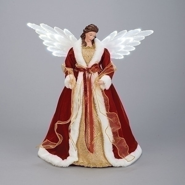 Shop 18” LED Angel Christmas Tree Topper with Battery Operated Fiber