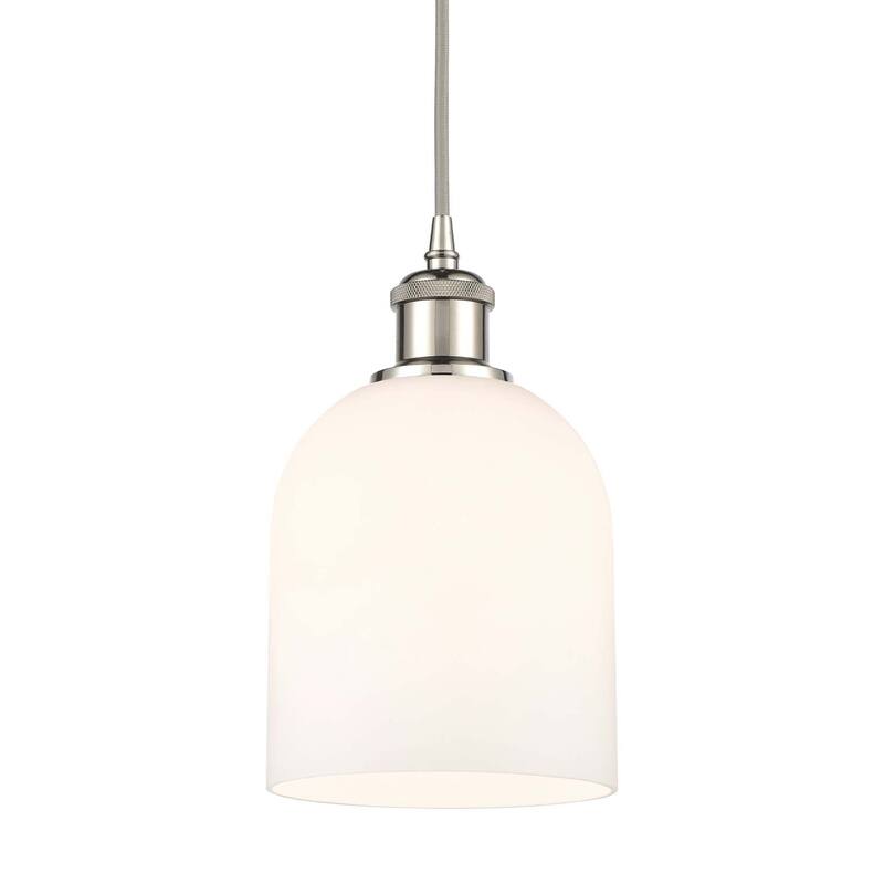 Innovations Lighting 516-1P-10-6 Bella Pendant Bella 6" Wide Mini - Polished Nickel / Glossy White