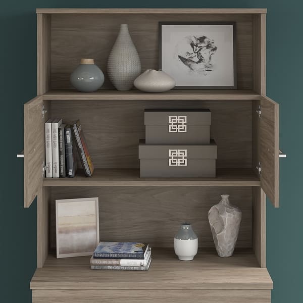 Office 500 Lateral File Cabinet With Hutch By Bush Business Furniture On Sale Overstock 30843644