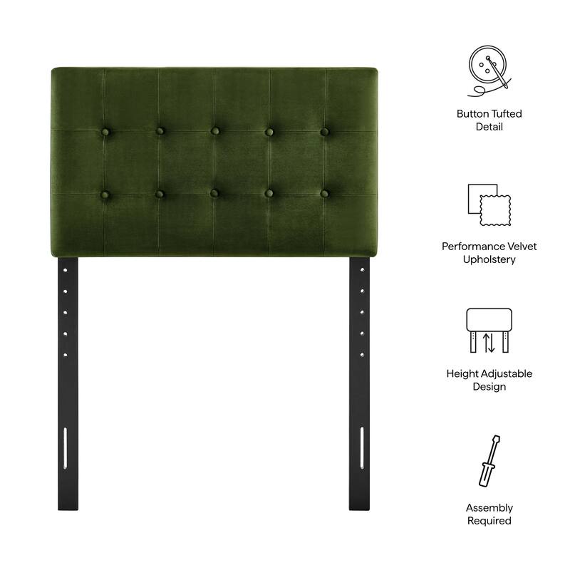 Emily Biscuit Tufted Performance Velvet Headboard