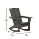 preview thumbnail 10 of 42, Commercial All-Weather Rocking Adirondack Chair with Swiveling Cupholder