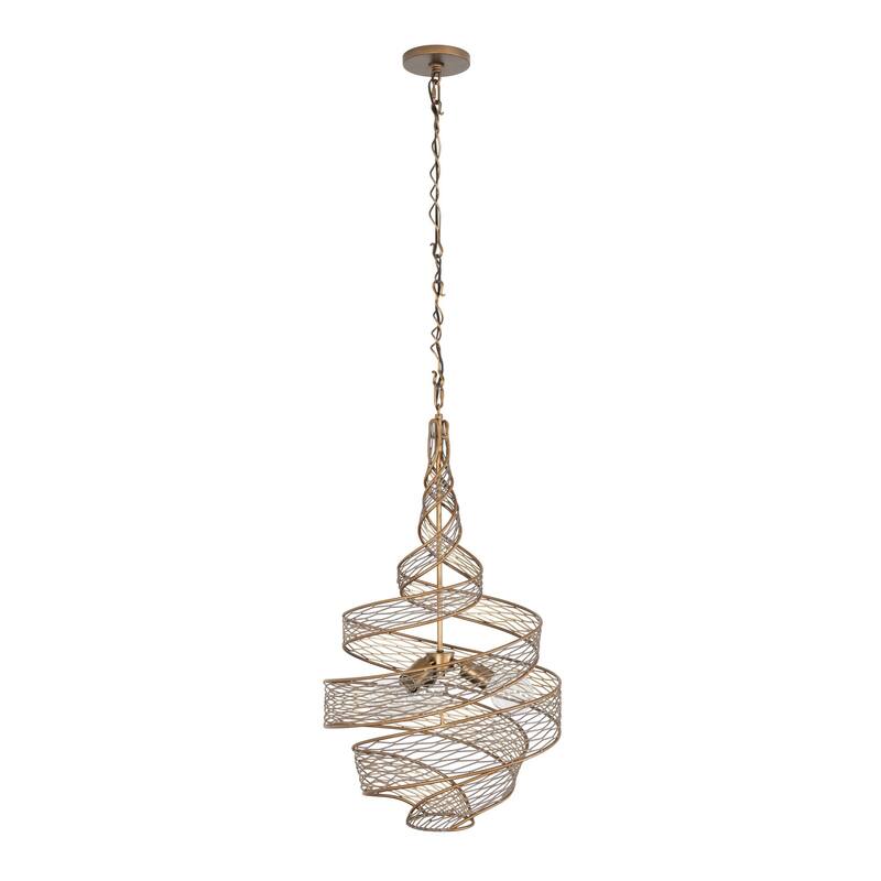 Flow Hand-Crafted Recycled Steel 3-Light Pendant