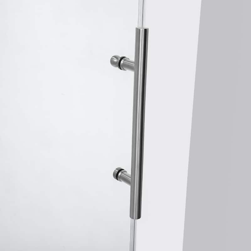 Villena 60" W x 78" H Single Sliding Shower Door,Brushed Nickel - 60 inches