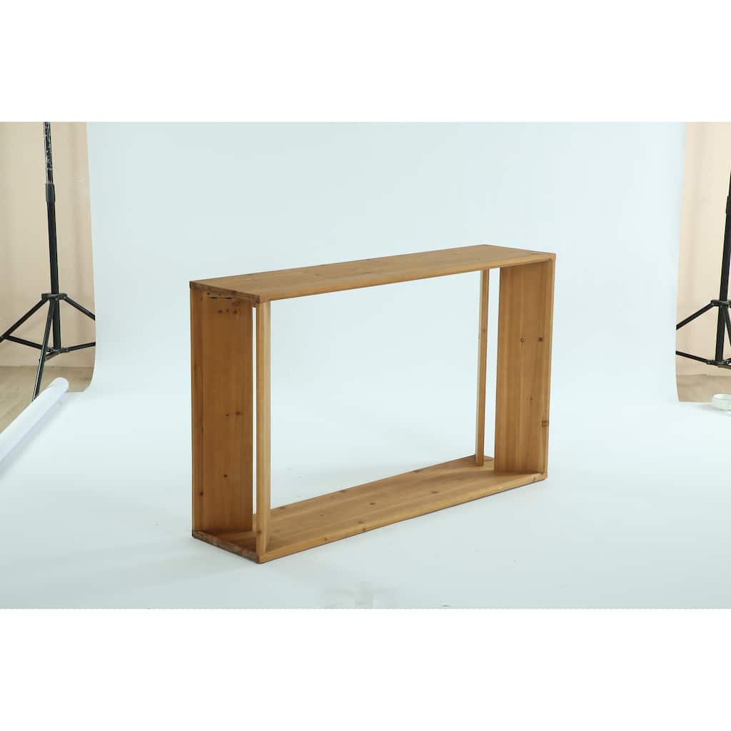 2 Tier Solid Wood Console Table for Living Room