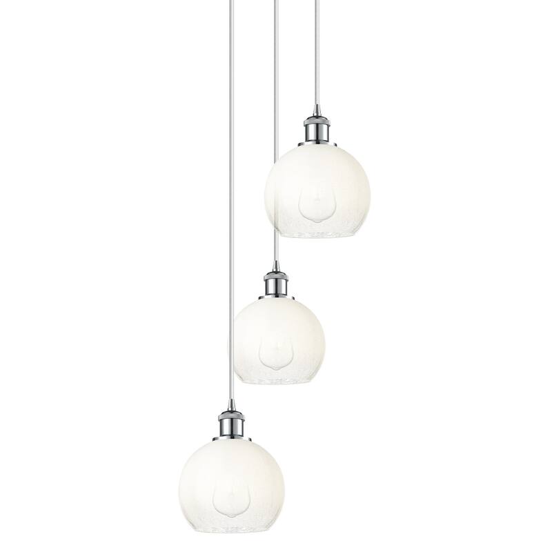 Innovations Lighting 113B-3P-31-15 Brookhaven Globe Pendant Brookhaven - Polished Chrome / Opal
