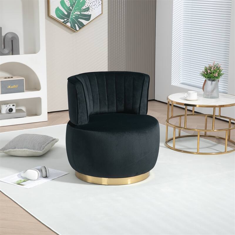 360 Degree Swivel Cuddle Barrel Accent Chairs with Wide Upholstered