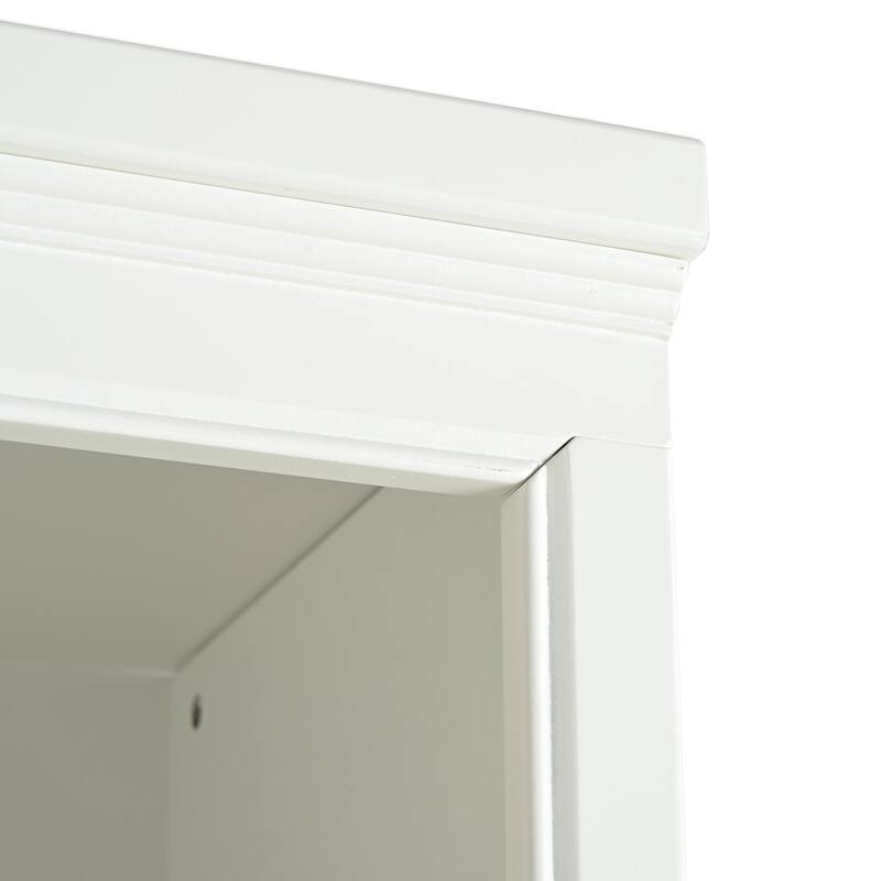 75" Wood Display Shelf with Drawer, Freestanding Book Display Cabinet Curio Storage Cabinet for Living Room, Office