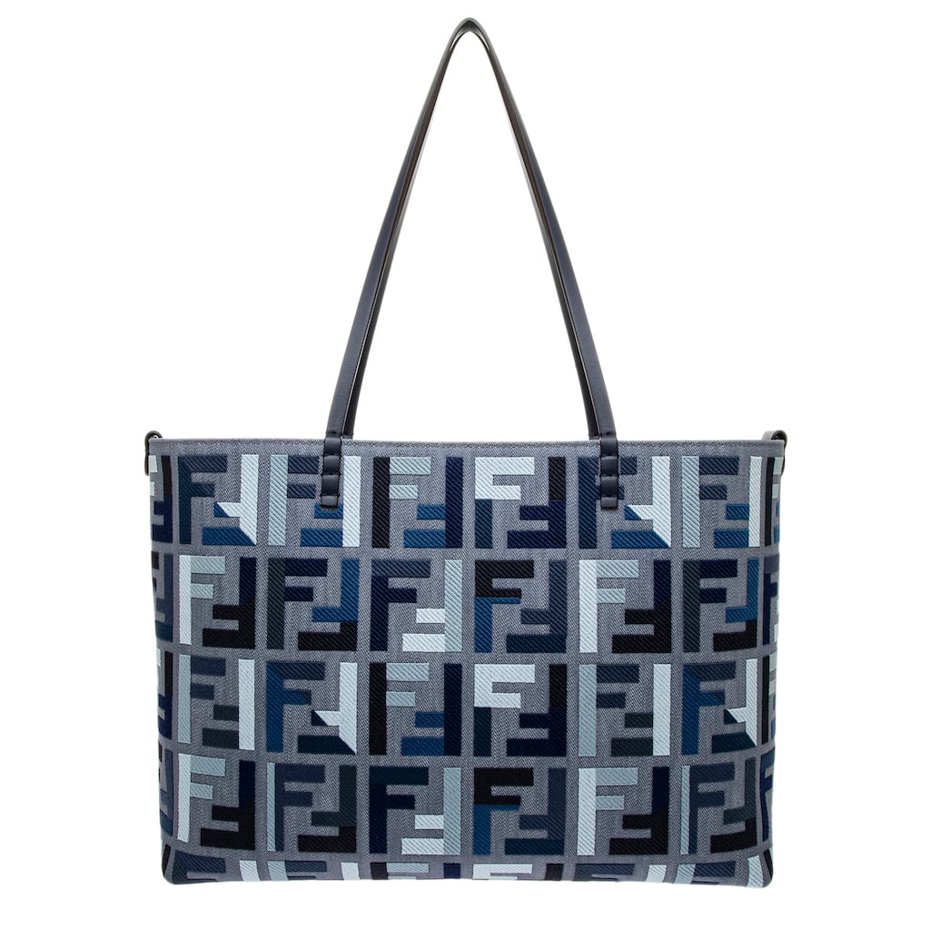 Fendi Large Roll Shopper Bag with FF Embroidery