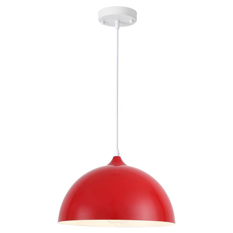 1-Light 11.81"W Metal Dome Pendant Ceiling Lights for Kitchen Island