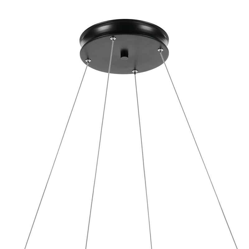 Larousse 49.5 Inch LED Chandelier in Black and Champagne Bronze