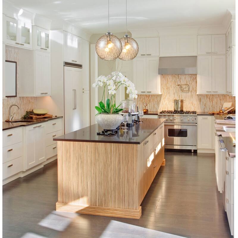 Watersphere 10-inch Wide 1-Light Glass Pendant in Polished Chrome - 10 in. Wide