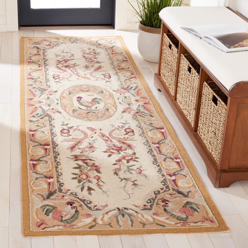SAFAVIEH Handmade Chelsea Myranda French Country Rooster Wool Rug