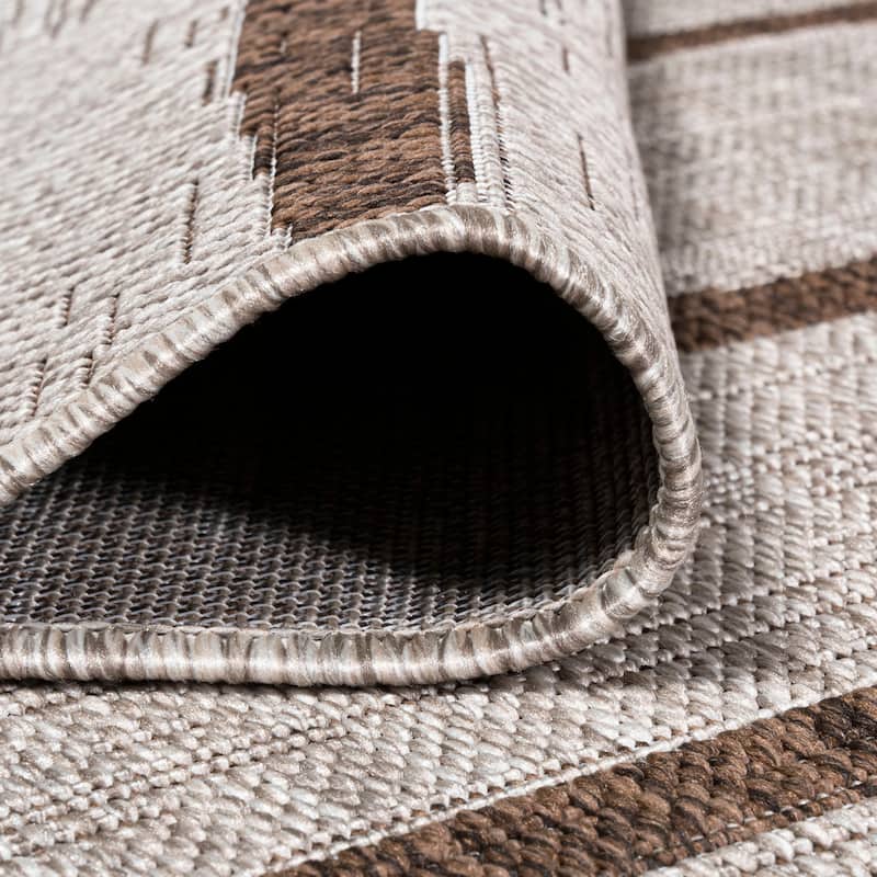 JONATHAN Y Andratx Berber Stripe Indoor/Outdoor Area Rug